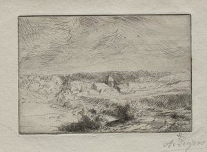 Boulogne yakınlarındaki Wimille Köyü by Alphonse Legros