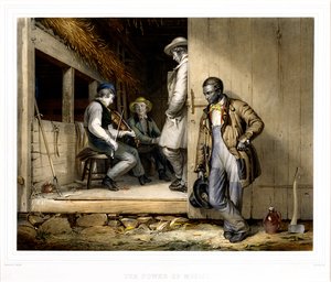 Müziğin Gücü, 1848 (el boyaması litografi)