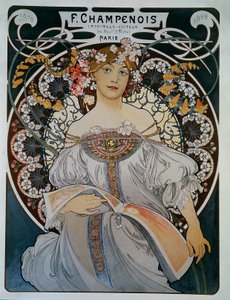 Yazıcı-yayıncı F. Champenois için reklam - Mucha tarafından by Alphonse Mucha