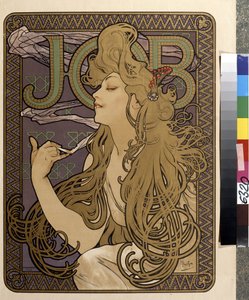 ""İş"" kağıt mendil için reklam afişi. Alfons Maria Mucha