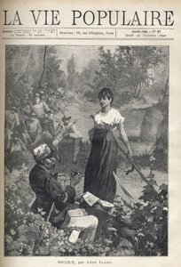 Yaşlı bir adam, elinde sahte bir orakçı tutan güzel bir genç köylüye bir mektup okur. Avcılar uzaktan olayı izliyor. Alfons Maria Mucha