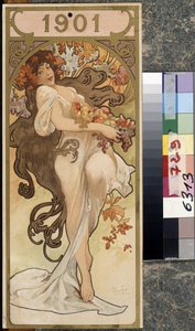 1901 yılı takvimi. Alfons Maria Mucha