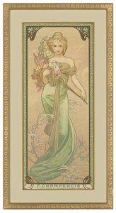 Dört Mevsim: İlkbahar, 1900 by Alphonse Mucha