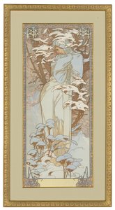 Dört Mevsim: Kış, 1900 by Alphonse Mucha