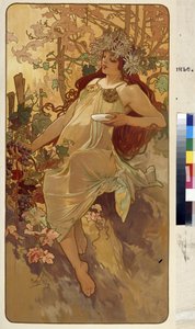 Sonbahar (dört mevsimde alegori dizisi). Alfons Maria Mucha