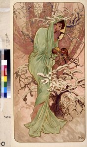 Kış (dört mevsimde alegori dizisi). Alfons Maria Mucha