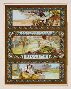 "Lefevre-Utile" bisküvilerinin reklam afişi, c.1910