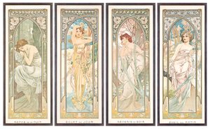 Günün Saatleri; günün saatleri by Alphonse Mucha