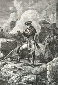 Lally - 1760 yılında Pondichery kuşatması sırasında Tollendal (Gravür) by Alphonse Marie de Neuville