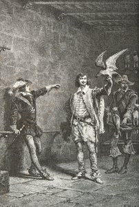 13. Louis on altı yaşında, gözdesi Luynes Dükü ile birlikte (Gravür) by Alphonse Marie de Neuville