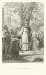 St Louis adaleti yönetiyor by Alphonse Marie de Neuville