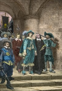 Marquis de Cinq Mars ve Francois Auguste de Thou idamlarına giderken by Alphonse Marie de Neuville