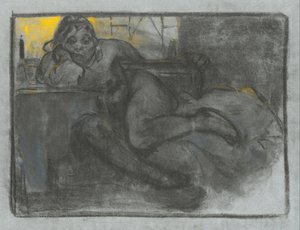 Absinth (Bir Kadının Çalışması) by Alphonse Mucha