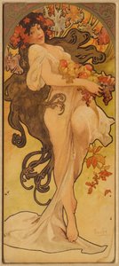 Les Saisons Serisinden Sonbahar, c. 1900. by Alphonse Mucha