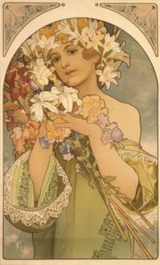 çiçek by Alphonse Mucha