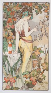 Konyak Bisquit, yaklaşık 1899 by Alphonse Mucha