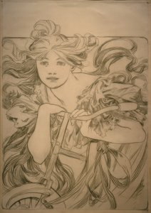 Döngüler Perfecta, Tasarım Kroki by Alphonse Mucha