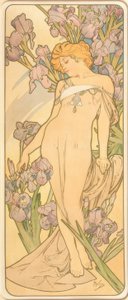 Öl İris by Alphonse Mucha