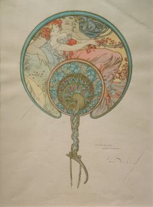Bir hayran için tasarım by Alphonse Mucha