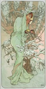 Kış by Alphonse Mucha