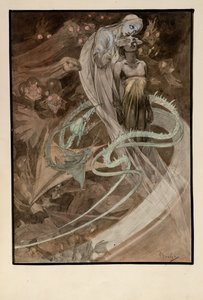 Resimli baskı Le Pater için çizim by Alphonse Mucha