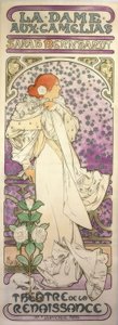 La Dame aux Camelias / Rönesans Tiyatrosu by Alphonse Mucha