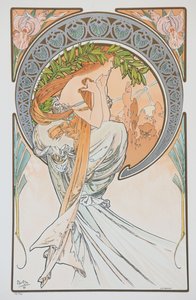 La Poesia Sanat serisinden, 1898. by Alphonse Mucha