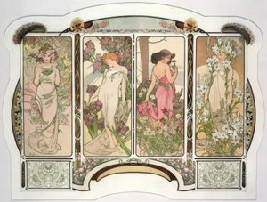 Çiçekler by Alphonse Mucha