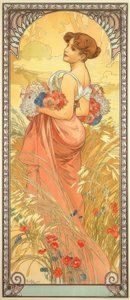 Yaz mevsimi by Alphonse Mucha