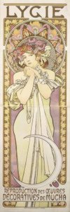 Lygie - Mucha tarafından dekoratif eserlerin çoğaltılması by Alphonse Mucha
