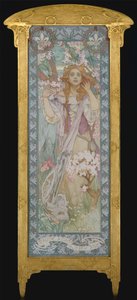 Maude Adams, Joan of Arc rolünde, 1909 by Alphonse Mucha