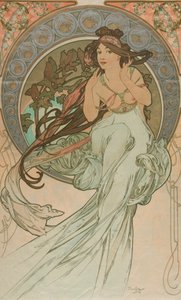 Sanattan Müzik, 1898 by Alphonse Mucha