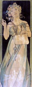 Bir Kadının Portresi, c1900-1939 by Alphonse Mucha