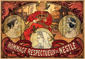 Poster reklam Nestlé, Kraliçe Victoria