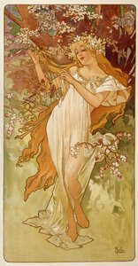 Bahar, 1896. by Alphonse Mucha