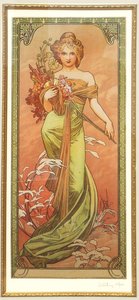 Les Saisons Serisinden Bahar by Alphonse Mucha