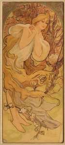 Bahar Serisi Les Saisons, c. 1900. by Alphonse Mucha
