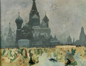 Slav Destanı için Rus Serflerinin Kurtuluşu Çalışması, 1914 by Alphonse Mucha