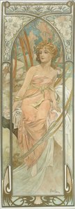 Günün Saatleri: Sabah Uyanışı by Alphonse Mucha