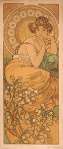 Topaz diziden Taşlar by Alphonse Mucha