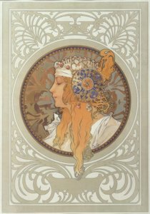 Bizans başı: Sarışın by Alphonse Mucha