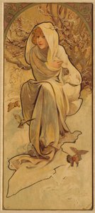 Les Saisons Serisinden Kış, c. 1900. by Alphonse Mucha