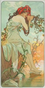 Yaz mevsimi by Alphonse Mucha