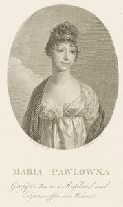 Rusya Büyük Düşesi Maria Pavlovna 1786-1859, Saxe-Weimar-Eisenach Büyük Düşesi, 1808. by Amadeus Wenzel Boehm