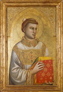 Aziz Stephen Temsili (Ahşap üzerine resim, c.1320-1325) by Ambrogio Bondone (workshop) Giotto
