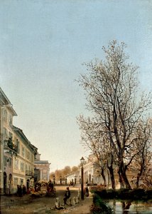Porta Venezia bölgesinin görünümü, Milano (resim, c.1850) by Ambrogio Fermini