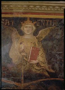 İyi Yönetim Alegorisi, Bilgelik detayı, 1338-40 by Ambrogio Lorenzetti