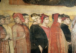 İyi Hükümet Alegorisi, sekiz meclis üyesinin detayı by Ambrogio Lorenzetti