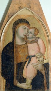 Madonna ve Çocuk, Ambrogio Lorenzetti (1290-ca 1348) tarafından Madonna ve Çocuğu Mary Magdalene ve St Dorothea ile tasvir eden Triptik