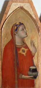Magdalalı Meryem, Ambrogio Lorenzetti (1290-ca 1348) tarafından Madonna ve Çocuğu Mary Magdalene ve St Dorothea ile tasvir eden Triptik
